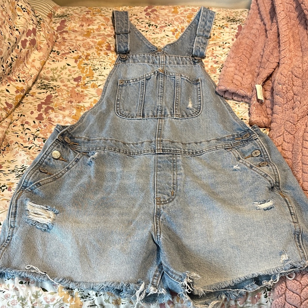 Old Navy Light Blue Denim Womens Overalls